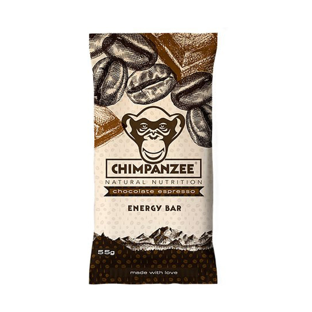 Barre Énergétique Chimpanzé Chocolat Noir Espresso 55gr 
